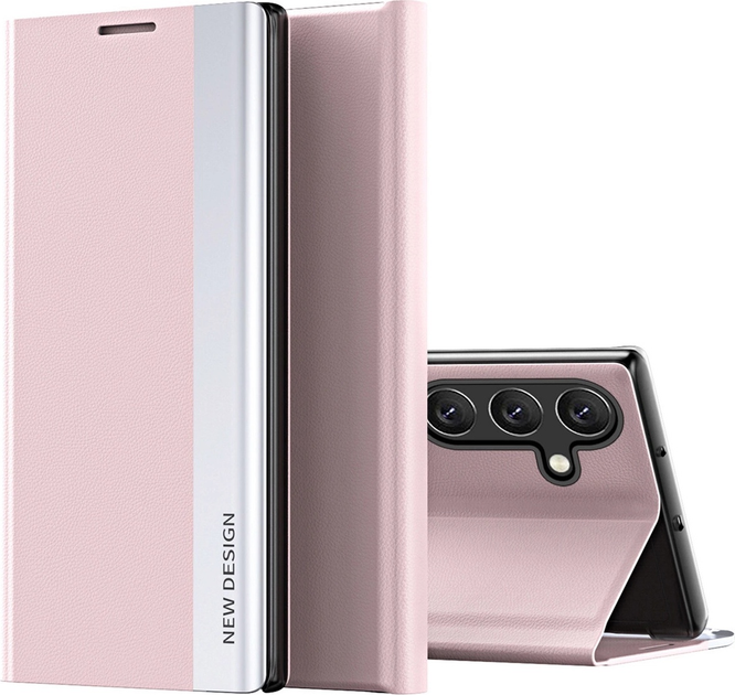 Чохол-книжка Hurtel Sleep Case Pro для Samsung Galaxy S25 Edge Pink (5907769377174) - зображення 1