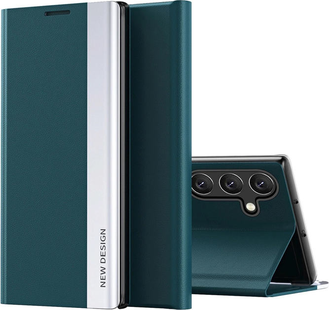 Чохол-книжка Hurtel Sleep Case Pro для Samsung Galaxy S25 Ultra Green (5907769368202) - зображення 1