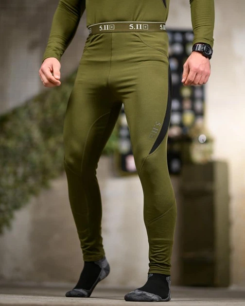 Термобілизна 511 Tactical Power Олива чоловіча швидковисихаюча термобілизна для спорту та активного відпочинку L - Фото 3 Термобілизна 511 Tactical Power Олива чоловіча швидковисихаюча термобілизна для спорту та активного відпочинку L - зображення 3