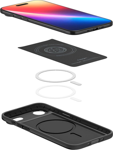 Etui plecki Spigen Thin Fit MagSafe Case do Apple iPhone Air Black (8800283314380) - obraz 9
