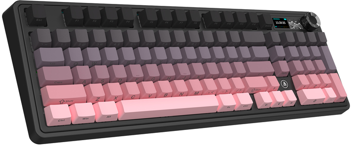 Klawiatura bezprzewodowa Ajazz AK980 Gift Switch V2 USB/Bluetooth Czarny/Różowy (AK980-GV2-GP) - obraz 2