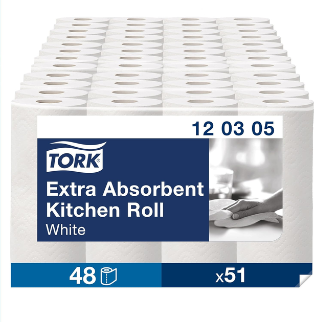 Ręczniki kuchenne Tork Extra Soft 120305 K1 12.2 m 3-warstwowe 48 rolek w pojemniku 48 rolek w opakowaniu (7322540010169) - obraz 5