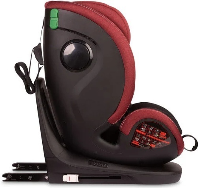Fotelik samochodowy Caretero Securo I-Size Isofix od 40 cm do 150 cm Burgundy TERO-18555 (5903076320476) - obraz 6