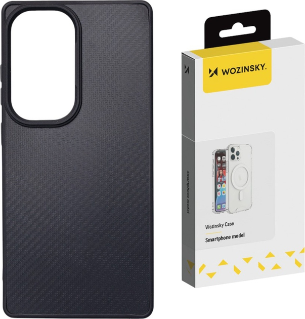 Панель Wozinsky Carbon Fibre Case MagSafe для Samsung Galaxy S25 Black (5907769370823) - зображення 3