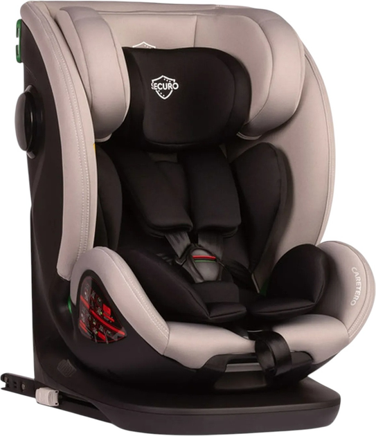 Fotelik samochodowy Caretero Securo I-Size Isofix od 40 cm do 150 cm Jasnoszary TERO-18554 (5903076320469) - obraz 1