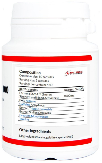 Стимулятор тестостерону Bio Age Pharmacy Deca Drolon 100 80 капсул (5901793638034) - зображення 2