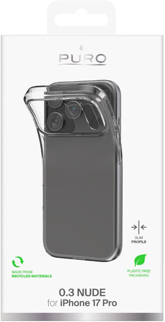 Панель Puro 0.3 Ultra-Slim для iPhone 17 Pro Transparent (8018417525650) - зображення 2