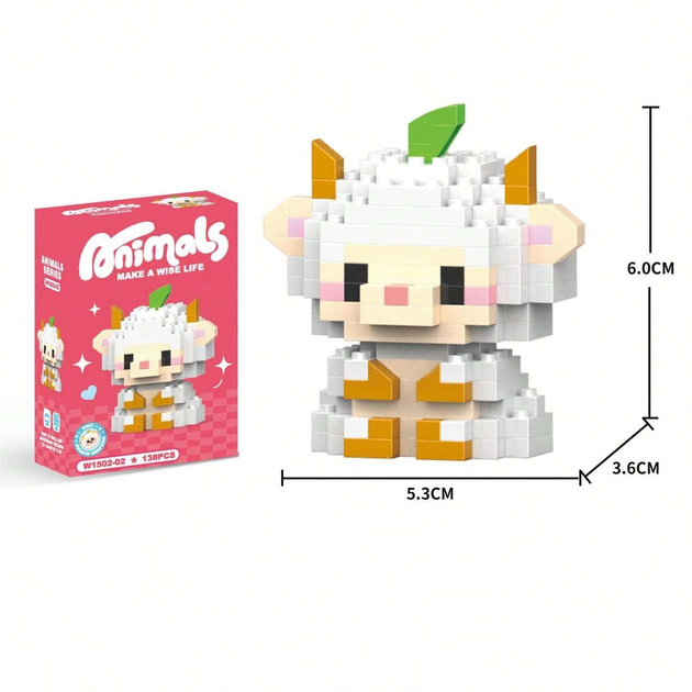 Конструктор фигурка Пиксели BRICKS Animals Goat - изображение 2