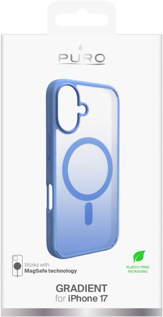 Панель Puro Gradient MagSafe для iPhone 17 Blue \Transparent (8018417527128) - зображення 2
