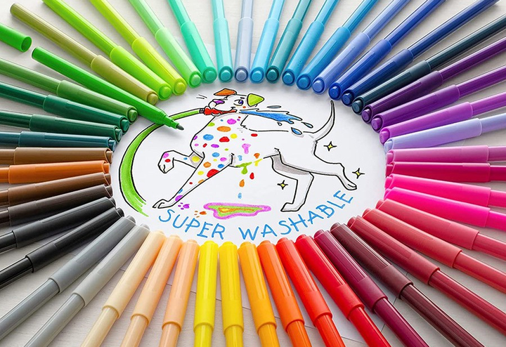 Набір фломастерів Faber-Castell Fibre-tip змивні 50 шт (4005405542045) - зображення 2