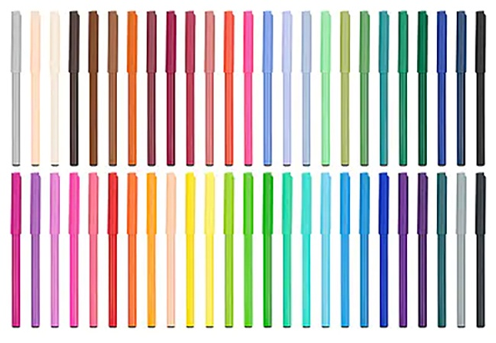 Набір фломастерів Faber-Castell Fibre-tip змивні 50 шт (4005405542045) - зображення 3