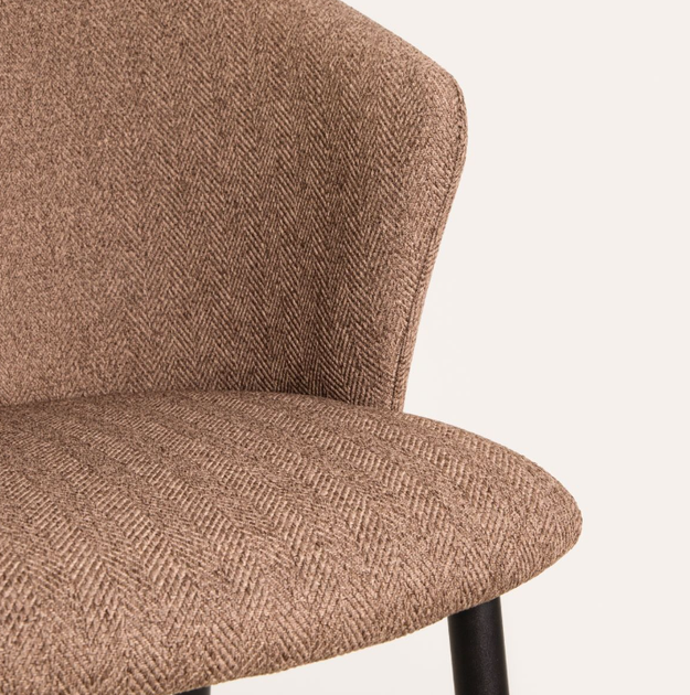 Krzesło do kuchni i salonu HOMLA 738067 LUJO 56.5 x 59 x 81 cm Brązowe (5906496738067) - obraz 4