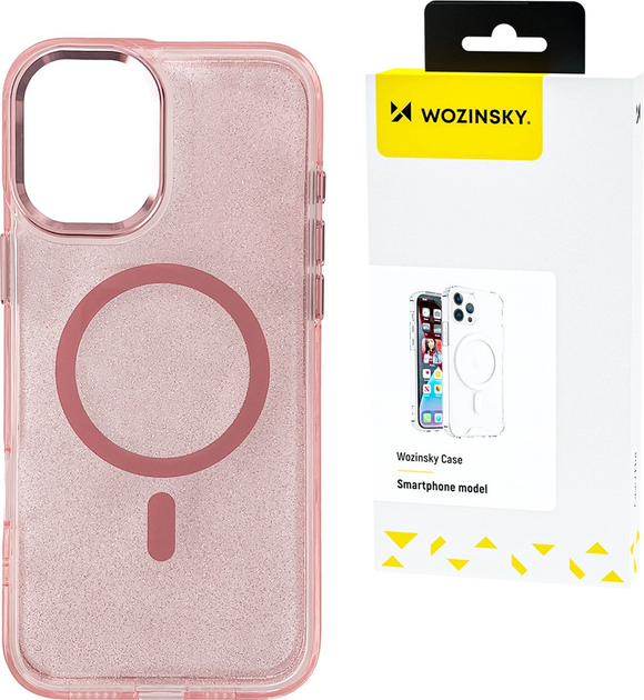 Etui plecki Wozinsky Glitter Case with Mag Safe do Samsung Galaxy S25 Ultra Pink (5907769369377) - obraz 1