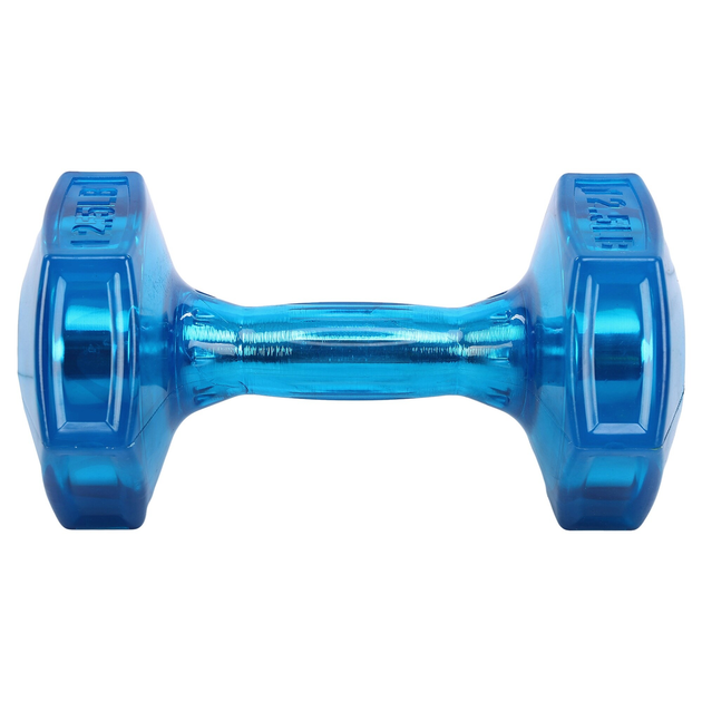 Гантель для фитнеса с TPU покрытием Zelart Jelly Urethane Coated Dumbbells TA-2946-12_5LB 1шт 5,7кг синий - изображение 2