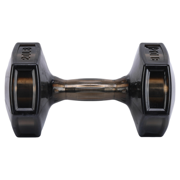 Гантель для фітнесу з покриттям TPU Zelart Jelly Urethane Coated Dumbbells TA-2946-20LB 1шт 9кг чорний - зображення 2