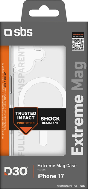 Etui plecki SBS Extreme Mag do Apple iPhone 17 Transparent (8018417524424) - obraz 2
