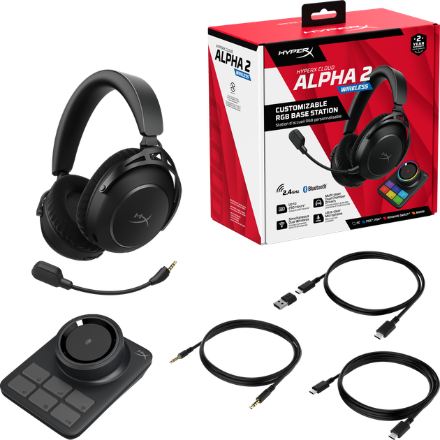 Наушники HyperX Cloud Alpha 2 Wireless Black (AJ5C7AA) купить в