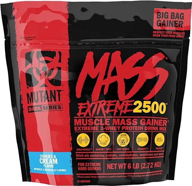 Gainer Mutant Mass Extreme 2500 2720 g Cookies Cream (811662029502) - obraz 1