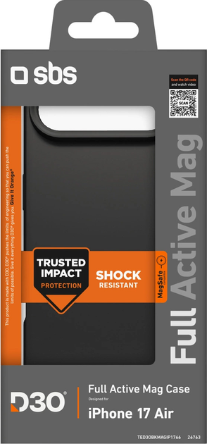 Etui plecki SBS Full Active Mag do Apple iPhone Air Black (8018417526763) - obraz 2