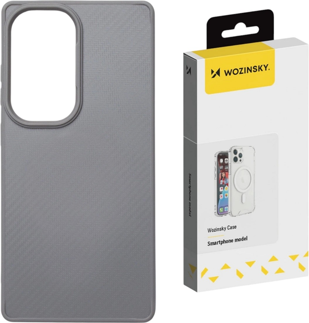 Etui Wozinsky Carbon Fibre Case MagSafe do Samsung Galaxy S25 Grey (5907769370830) - obraz 3