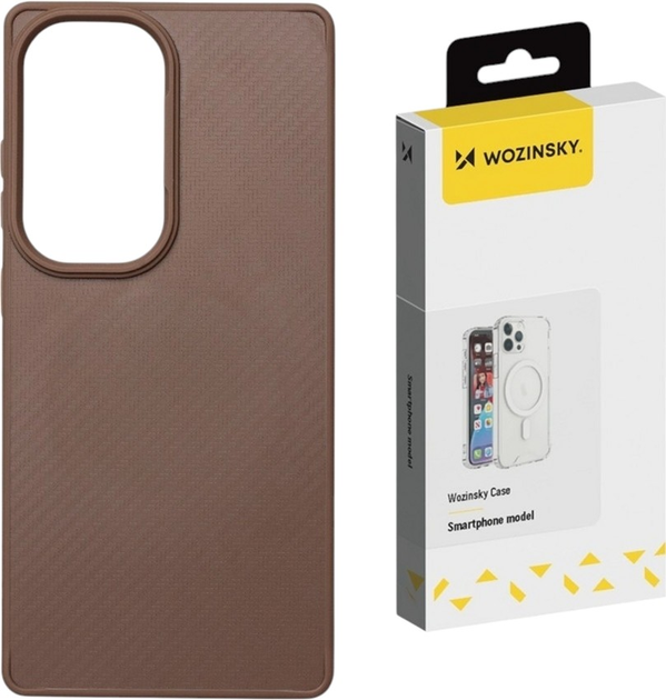 Панель Wozinsky Carbon Fibre Case MagSafe для Samsung Galaxy S25 Ultra Bronze (5907769369773) - зображення 3
