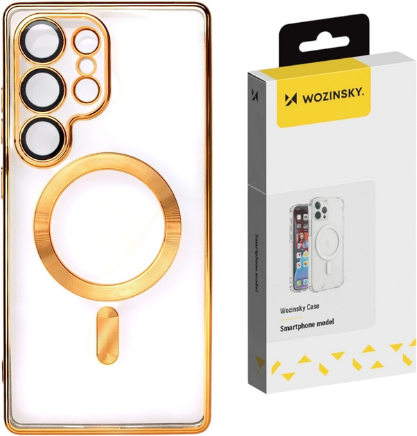 Etui Wozinsky Electroplated Case Magsafe do Samsung Galaxy S25+ Gold (5907769370359) - obraz 2