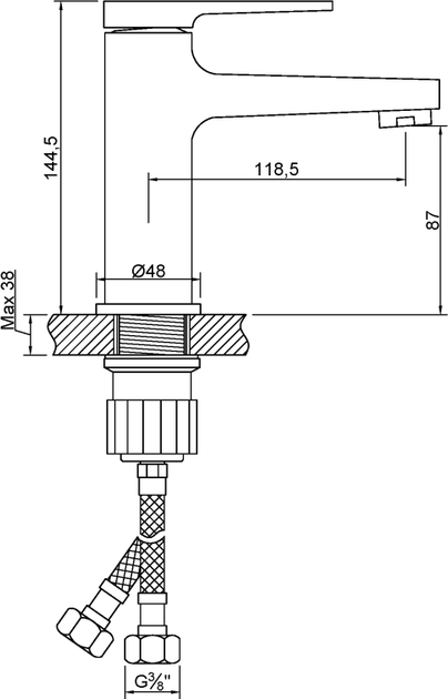Bateria zlewozmywakowa Invena Midnight Czarno-złota - obraz 2