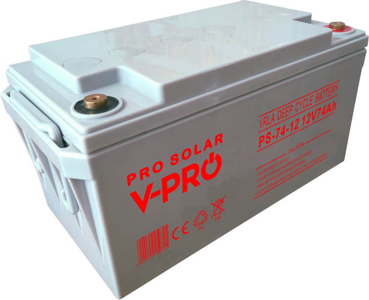Акумуляторна батарея Volt Polska DEEP CYCLE VPRO SOLAR 12V 74Ah VRLA (5904100450725) - зображення 2