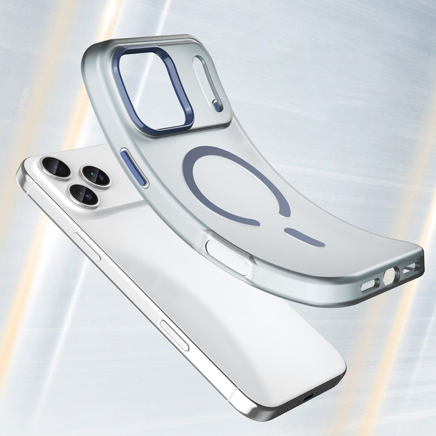 Etui Hurtel Magnetic Abrasive do Apple iPhone 17 Pro Niebieski (5907769379789) - obraz 5
