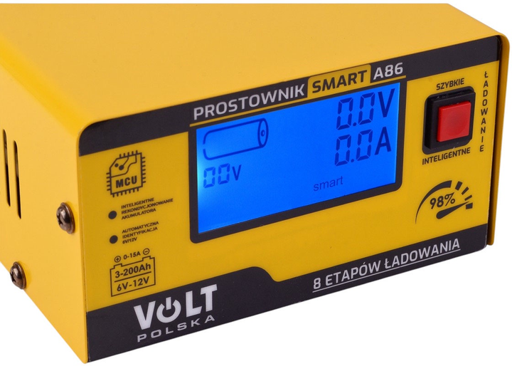 Prostownik akumulatorowy Volt Polska SMART 6V/12V 15A A86 (5903760240080) - obraz 5