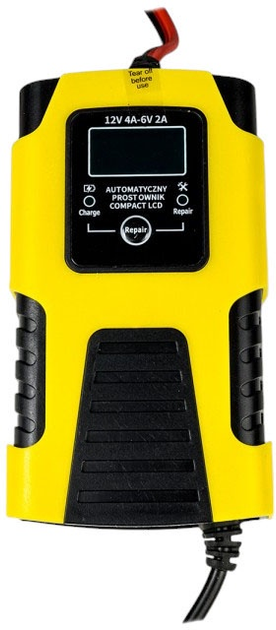 Prostownik akumulatorowy Volt Polska LCD 12V 4A / 6V 2A COMPACT (5904100451364) - obraz 1