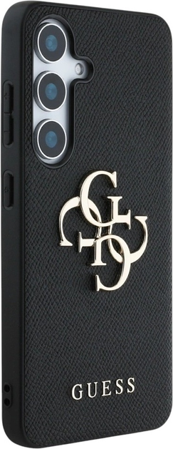 Панель Guess Grained Big 4G Logo Small Classic Logo для Samsung Galaxy S25 Plus Black (3666339449131) - зображення 3