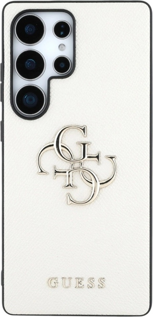 Панель Guess Grained Big 4G Logo Small Classic Logo для Samsung Galaxy S25 Ultra Beige (3666339449162) - зображення 1