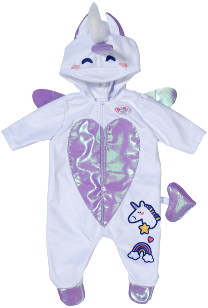 Ubranko dla lalki Baby Born Kombinezon jednorożca 43 cm 838266 (4001167838266) - obraz 1