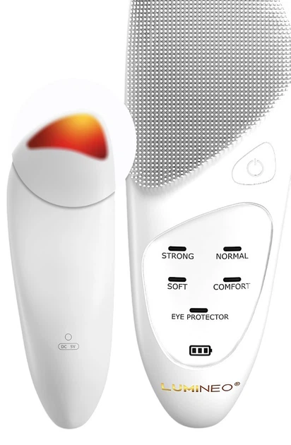 Szczoteczka do twarzy Lumineo Sonic perłowa + żel do skóry problematycznej (5904726872741) - obraz 3