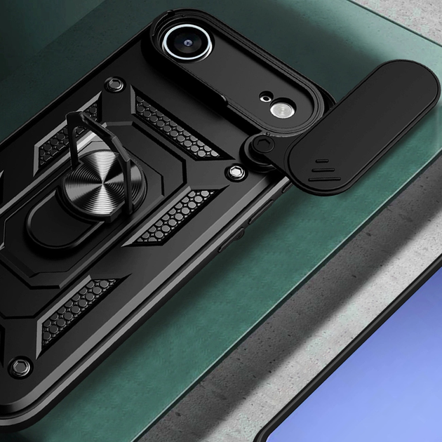 Панель Hurtel Hybrid Armor Camshield для Apple iPhone 17 Air Black (5907769379383) - зображення 2