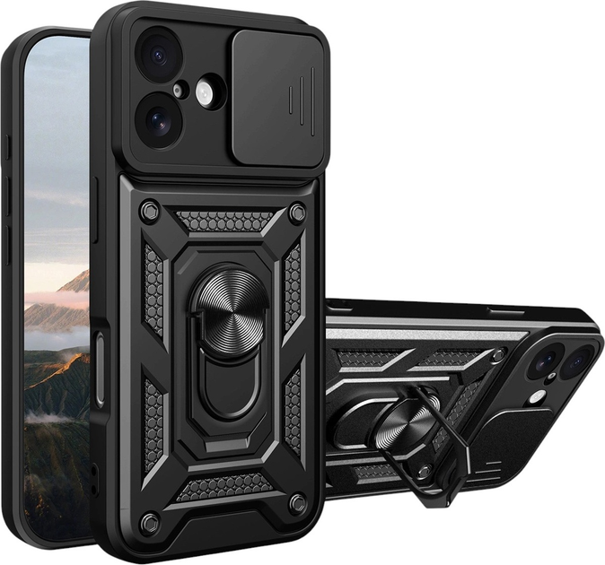Панель Hurtel Hybrid Armor Camshield для Apple iPhone 17 Black (5907769379376) - зображення 1