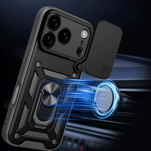 Панель Hurtel Hybrid Armor Camshield для Apple iPhone 17 Pro Black (5907769379390) - зображення 4