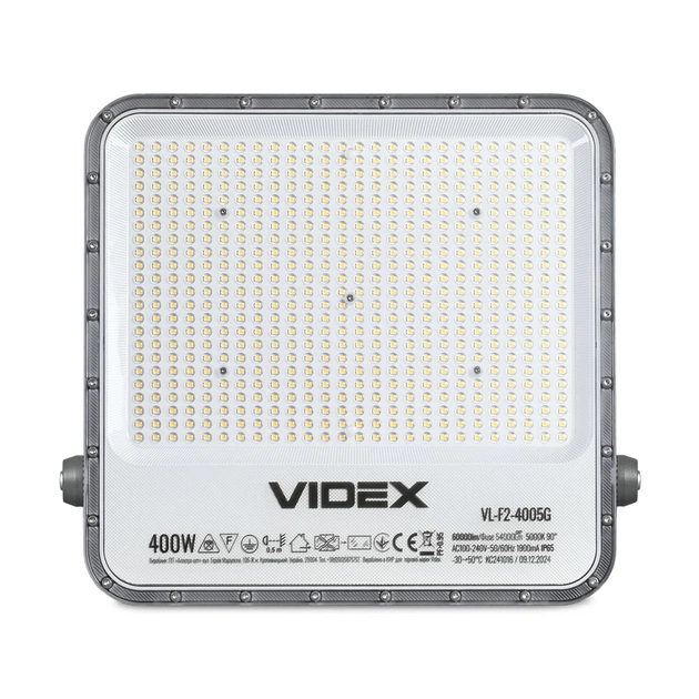 LED прожектор VIDEX PREMIUM F2 400W 5000K 220V (VL-F2-4005G) 28448 - изображение 3