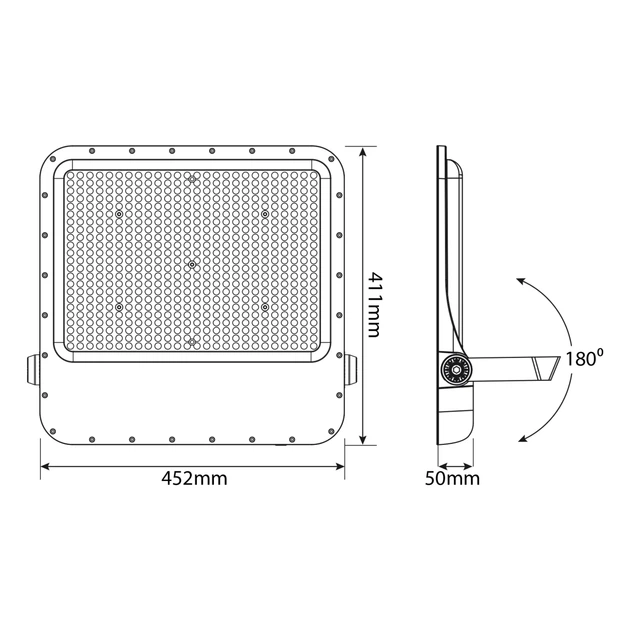 LED прожектор VIDEX PREMIUM F2 400W 5000K 220V (VL-F2-4005G) 28448 - изображение 7