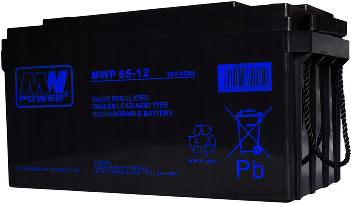Akumulator MW Power MWP 65-12 12 V 65 Ah (5902135121269) - obraz 1