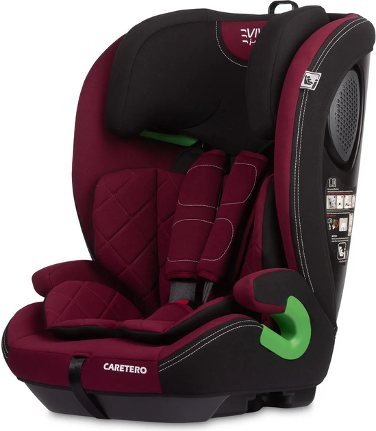 Fotelik samochodowy Caretero Vivo I-Size Isofix od 76 cm do 150 cm Burgundy TERO-2052 (5903076321725) - obraz 5