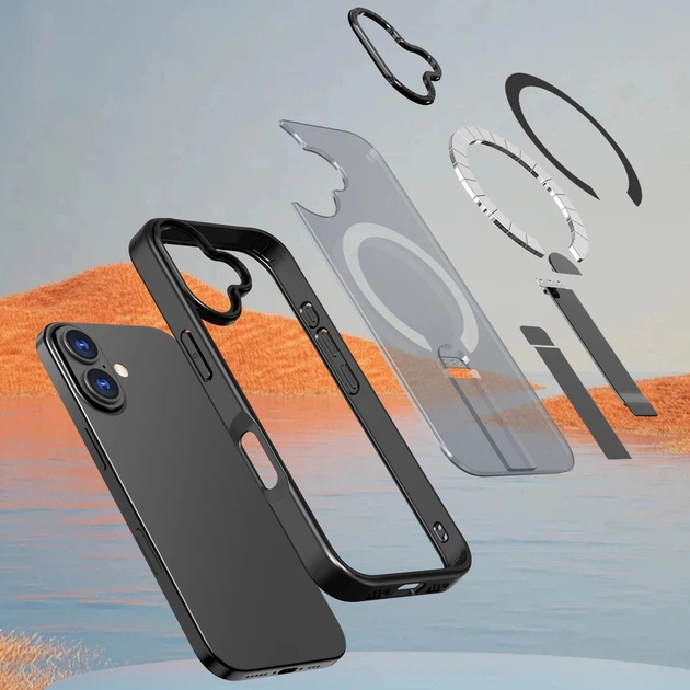 Etui Hurtel Hybrid Armor X do Apple iPhone 17 Black (5907769379451) - obraz 4