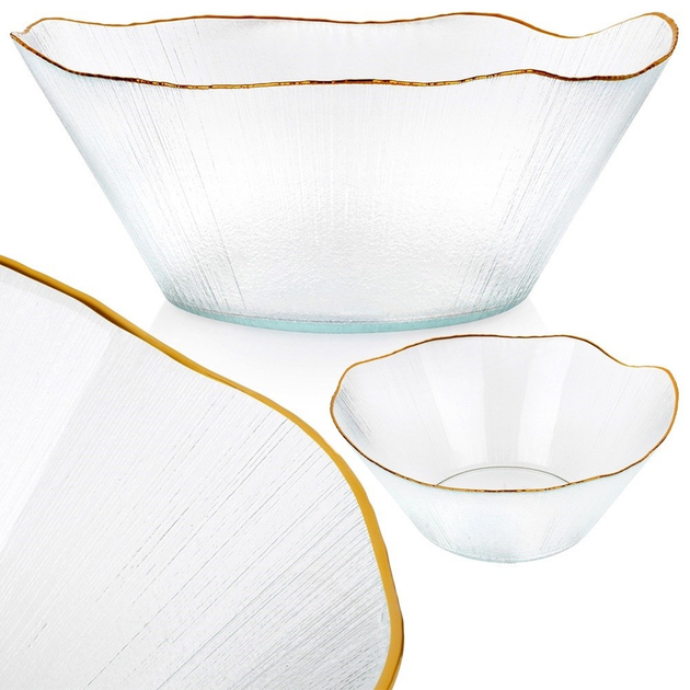 Miska na sałatkę Orion szklana złota 27 cm 2.8 l (8721037049221) - obraz 3