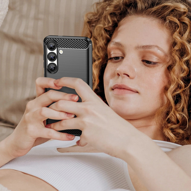 Панель Hurtel Carbon Case Flexible Silicone для Google Pixel 10 Pro Black (5907769378270) - зображення 8