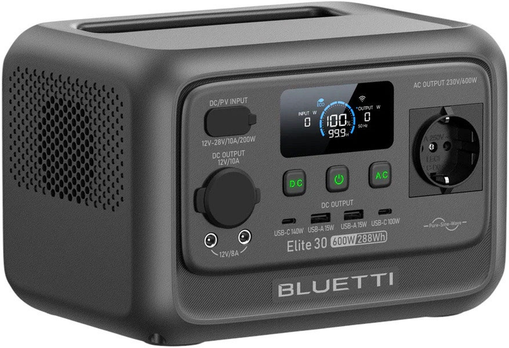 УМБ Bluetti Premium 30 V2 320 Вт*г 600W Black (P-PR30V2-EU-GY-BL-010) - зображення 4