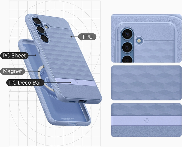 Панель Spigen Caseology Parallax Mag MagSafe Case для Samsung Galaxy S25 Plus Purple (8809971238908) - зображення 14