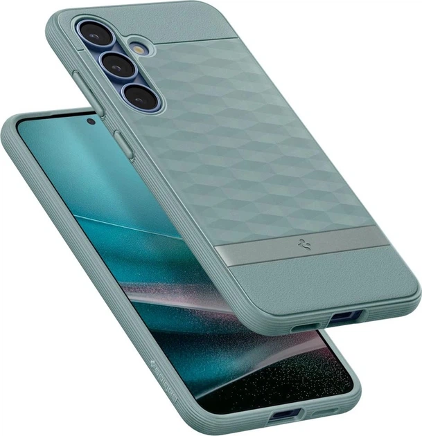 Etui plecki Spigen Caseology Parallax Mag MagSafe Case do Samsung Galaxy S25 Green (8809971238946) - obraz 6
