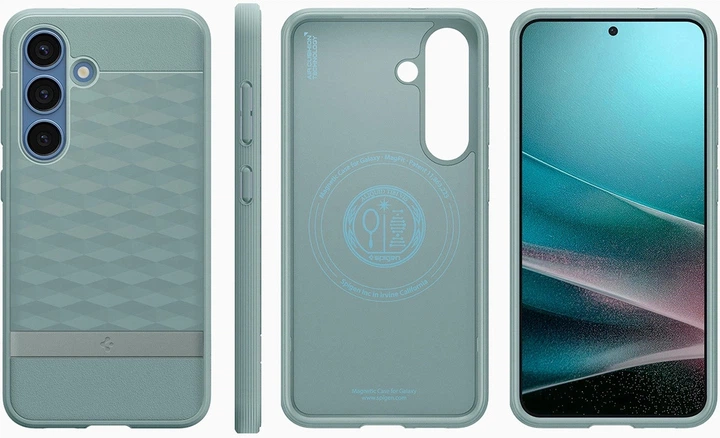 Etui plecki Spigen Caseology Parallax Mag MagSafe Case do Samsung Galaxy S25 Green (8809971238946) - obraz 12