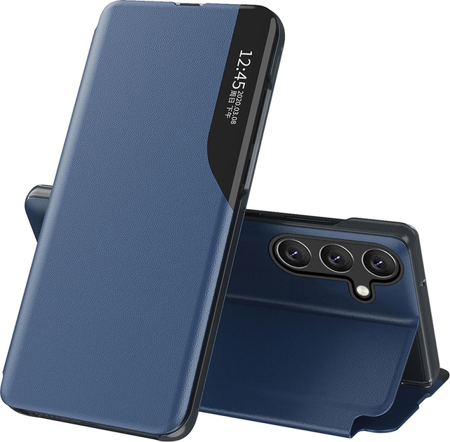 Чохол Hurtel Eco Leather View Case для Samsung Galaxy S25 Plus Blue (5907769367977) - зображення 1